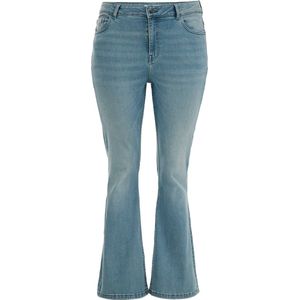 WE Fashion Dames high rise flared jeans met comfort stretch - Curve