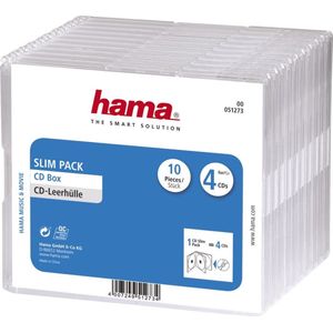 Hama 04751273 CD Slim Box - 4 x 10 pak / Transparant