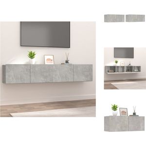 vidaXL TV-meubel - Trendy Design - TV-meubel - 80 x 30 x 30 cm - Betongrijs - Kast