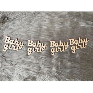 Slinger Baby girl onbehandeld - Babyshower - Houten slinger