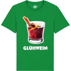 Gluwein - Foute kersttrui kerstcadeau - Dames / Heren / Unisex Kleding - Grappige Kerst en Oud en Nieuw Drank Outfit - T-Shirt - Unisex - Kelly Groen - Maat M