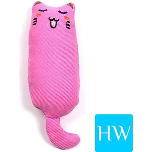 Kattenkruid gevulde pop voor kat of poes - roze