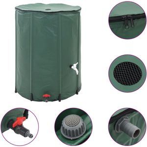 vidaXL Regenton Inklapbaar 750 L - Groen Regenwatertank - Regenton - Inklapbare Regenton - Pvc Watertank - Tuinbewatering