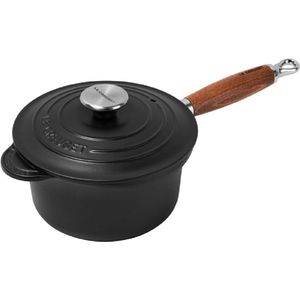 Le Creuset Steelpan - met deksel - Tradition - Mat Zwart - ø 18 cm / 1.8 liter