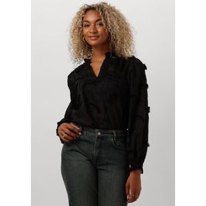 Minus Piper V-neck Blouse Dames - Jurken - Kleedje - Zwart - Maat 40