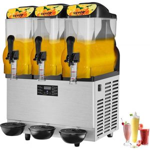 Commerciële Slushy Machine 36L Single Bowl 75 Cup Margarita Maker 1100W RVS Margarita Smoothie Frozen Drink Maker Slushie Machine voor Party Cafe Restaurants Bars Etc.
