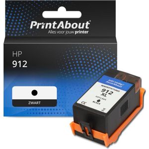 PrintAbout huismerk Inktcartridge 912 (3YL80AE) Zwart geschikt voor HP