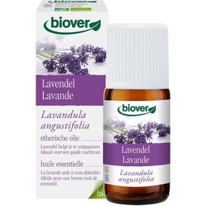 Biover Essentiële olie Lavendel - Etherische olie - Rust en ontspanning – 100% Biologisch – 10 ml