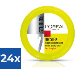 L'Oréal Paris Studio Line Invisi Fix Clean Sculpting Paste - 75 ml - Very Strong - Voordeelverpakking 24 stuks