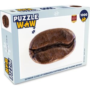 Puzzel Extreme close up gebraden koffieboon met kleine details - Legpuzzel - Puzzel 1000 stukjes volwassenen