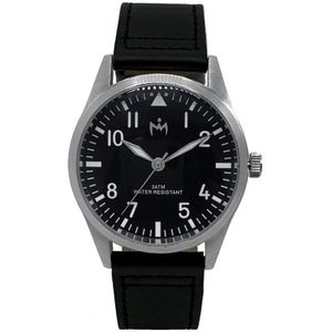 Crown Watch Pilot Horloge Zwart