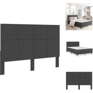 vidaXL Hoofdbord Bed - 181 x 116 cm - Donkergrijs - Montage vereist - Bedonderdeel