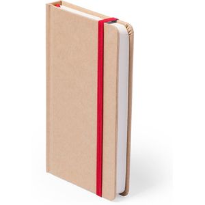 Notitieboek A5 - Notitieboekje - Notitieblok - Schrift - Hardcover - Duurzaam - Gerecycled karton - rood