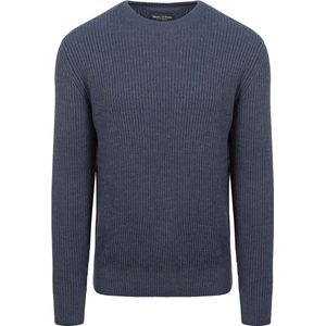 Marc O'Polo - Pullover Wol Blend Navy - Heren - Maat M - Regular-fit