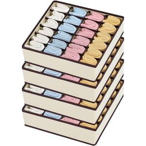Ibenzoa® Ruime Opbergdozen met 24 Compartimenten - Perfect voor Sokken, Ondergoed en Meer