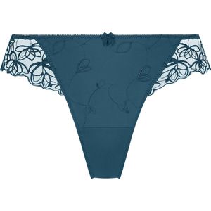 Hunkemöller Dames Lingerie Boxerstring Diva - Blauw - maat XS