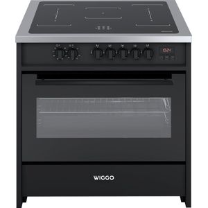 Wiggo WIO-E921A(BX) - Freestanding - Induction - Elektrische Oven - 90cm - 8 Function - 121 Liter - 3000 W - Zwart Inox