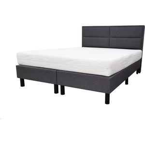 Bed4less Boxspring 140 x 200 cm - Met Matras - Tweepersoons - Antraciet