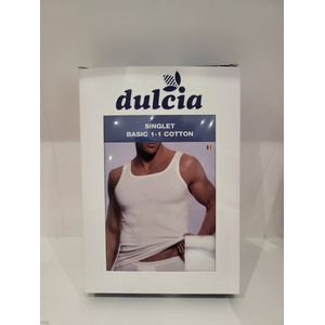 Dulcia heren singlet basic wit 3XL