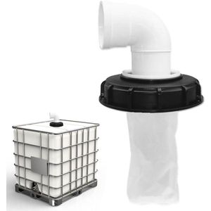 Allecto Plus - IBC Lid Filter 90° Nylon met Afwasbaar Filter 163 mm - Regenwater Filter voor IBC Container