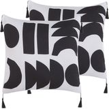 LIRIOPE - Sierkussen set van 2 - Wit - 45 x 45 cm - Polyester