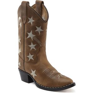 Bootstock Stars Brown Laarzen - Leer - Meisjes - Bruin - Maat 31