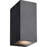 Lucide ZORA-LED - Wandspot / Wandlamp Binnen/Buiten - LED Dimb. - GU10 - 2x5W 3000K - IP44 - Zwart