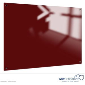 Whiteboard Glas Ruby Red Magnetic 100x150 cm | sam creative whiteboard | Red Magnetic whiteboard | Glassboard Magnetic