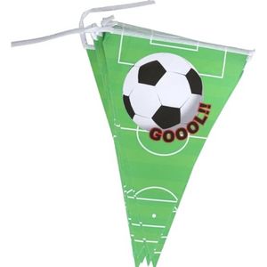Voetbal verjaardag versiering pakket - Voetbalbordjes - Voetbal vlaggenlijn- Voetbal drinkbekers - Voetbal tafelkleed - Voetbal servetten