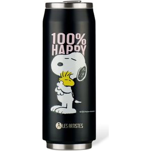 Les Artistes Paris Thermosbeker blik 500ml - met geïntegreerd rietje - Happy Snoopy - LP-A4387