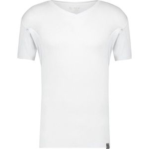 RJ Bodywear Sweatproof T-shirt (1-pack) - heren T-shirt met anti-zweet oksels - V-hals - wit - Maat: XL