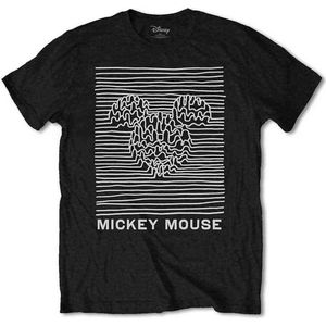 Disney Mickey Mouse - Unknown Pleasures Heren T-shirt - 2XL - Zwart