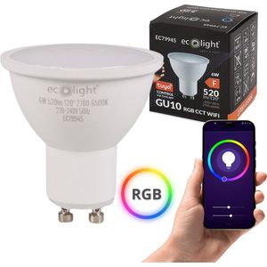 Bol LED CANDLE E14 6W RGB CCT 520lm Wifi tuya – warm wit, energiezuinig