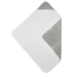 Meyco Baby Fine Lines badcape - light grey - 90x90cm