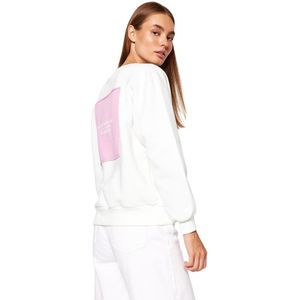Trendyol Zwart Gebreid Sweatshirt Met Dikke Binnenkant, Fleece En Print, Ontspannen/Comfortabel, Ronde Hals Twoaw21Sw0150