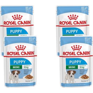 Royal Canin Mini Natvoer - Puppy-Hondenvoer - 4 x 12x85 g