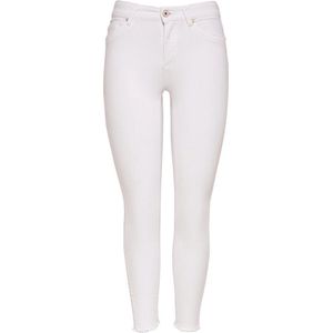 Only Jeans Onlblush Mid Sk Ank Raw Rea0730noos 15155438 White Dames Maat - W34 X L34