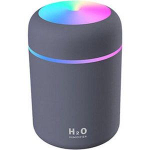 Aroma Diffuser - USB Aroma Vernevelaar - Luchtbevochtiger - 300 ML - Grijs / Zwart