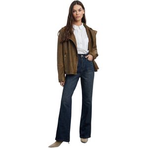 Trendyol Donkerblauwe Jeans Met Hoge Taille En Wijde Pijpen Twoaw24Je00313