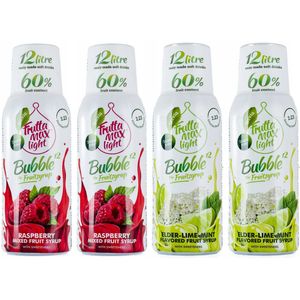 FruttaMax Set van 4 siropen 2x Framboos + 2x Limoen