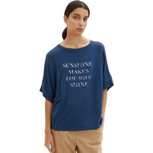 Tom Tailor Dames-T-shirt--11758 midnight-Maat XXL