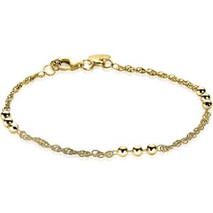 ZINZI zilveren armband geel verguld bol ZIA1422G