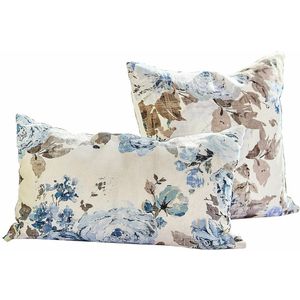 Kussenhoezen - Katoen - Blauw - Set van 2