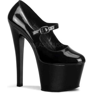 Pleaser - SKY-387 Hoge hakken - Paaldans schoenen - 44 Shoes - Zwart