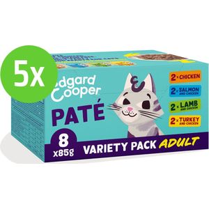 Edgard & Cooper Adult Paté Multipack - Kattenvoer - 8x85 gram - 5 Multipacks