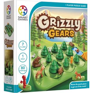 SmartGames - Grizzly Gears - 80 Uitdagingen - Voor 1 Speler - Breinbreker - Pas Op Voor de Beer!