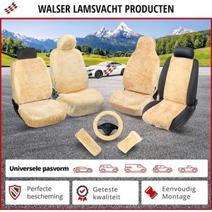 lamsleren stoelhoes voor auto Trish, prijs Zeer Goed* lamsleren autostoelhoes, 100% lamsleren autostoelhoes, 1 stuk beige