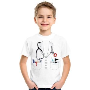 Dokter kostuum wit shirt voor kinderen - Hulpdiensten verkleedkleding 146/152