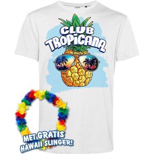 T-shirt Pineapple Head | Toppers in Concert 2024 | Club Tropicana | Hawaii Shirt | Ibiza Kleding | Wit | maat XL