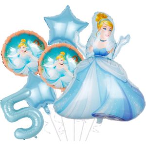 Assepoester ballon set - 92x67cm - Folie Ballon - Prinses - Themafeest - 5 jaar - Verjaardag - Ballonnen - Versiering - Helium ballon